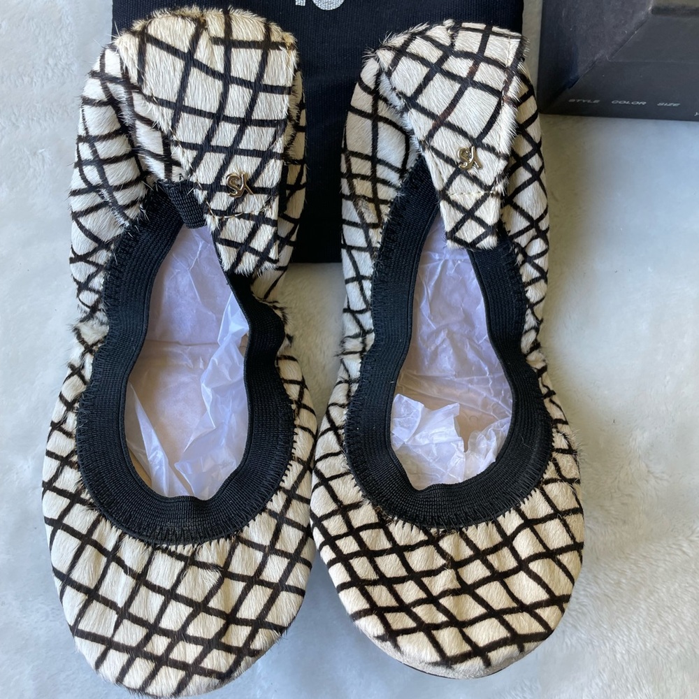 Yosi Samra Real calf fur Ballet Flats